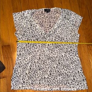 The Limited Sheer White Leopard Print Women's Top size Small